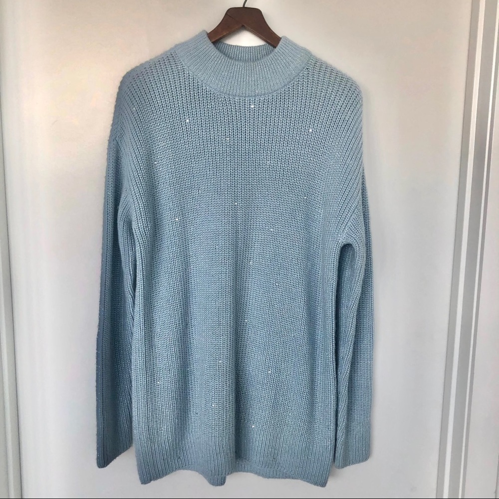 Michael Kors Sweater Baby Blue Sparkle knit